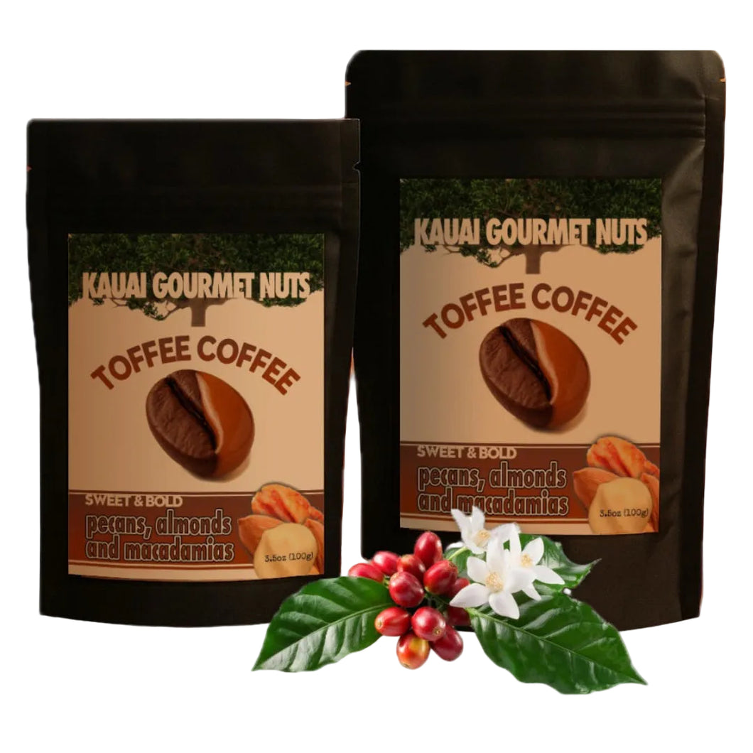 【kamome】トフィーナッツラテ　L＆ディープチョコレートL Toffee Coffee Pecans, Almonds & Macadamias – Kauaigourmetnuts.com
