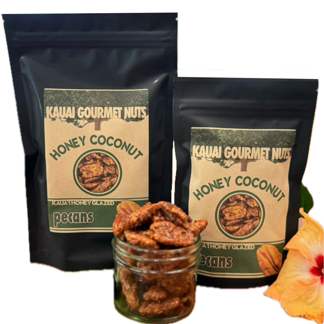 coconuts　バーバリーペア Honey Coconut Pecans – Kauaigourmetnuts.com