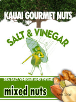 Kauai Gourmet Nuts Salt and Vinegar NMacadamias Walnuts Almonds Pistachios