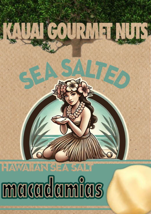 Kauai Macadamias Sea Salt Salted Hawaiian Hawaii Roasted Nuts Nuts Roasters