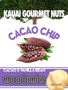 Cacao Chip Kauai Macadamias Hawaiian Nuts Vanila Bean Butterscotch Toffee Nut Roasters