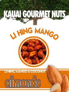 Kauai Gourmet Nuts Li Hing Mui Mango Coconut Almonds