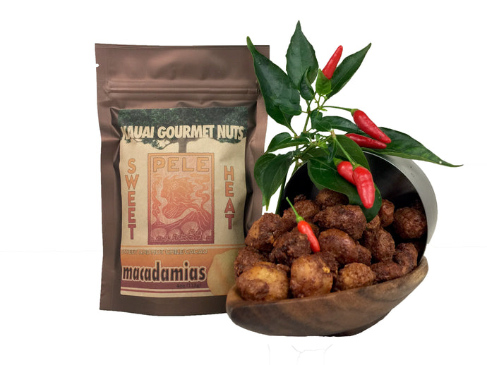 Kauai Gourmet Chile Cacao Pele Sweet Heat Macadamia Nuts