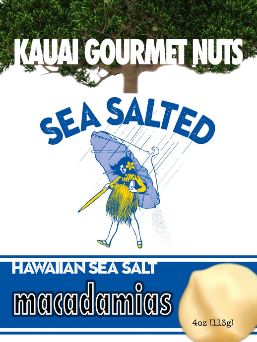 Kauai Macadamias Sea Salt Salted Hawaiian Hawaii Roasted Nuts Nuts Roasters